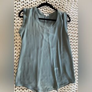 Pleione Green Gauzy Sleeveless Top | Work & Casual | Size Small
